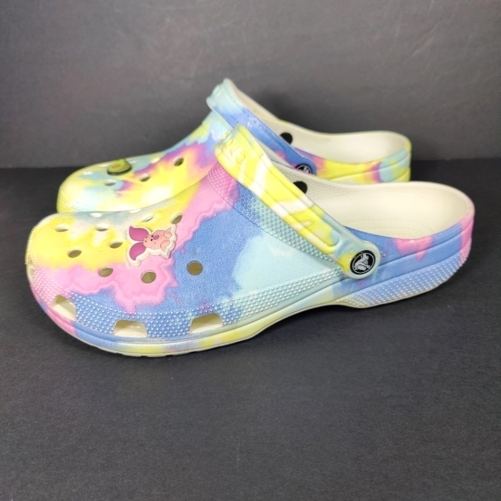 Crocs Classic Multicolor Tie Dye Graphic Clog Men's Sandals Size 12